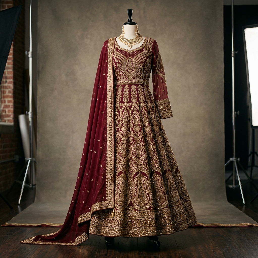 Embroidered Georgette Anarkali Dress